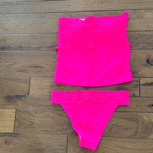 Vibrant Pink Tankini Set NWT sz L